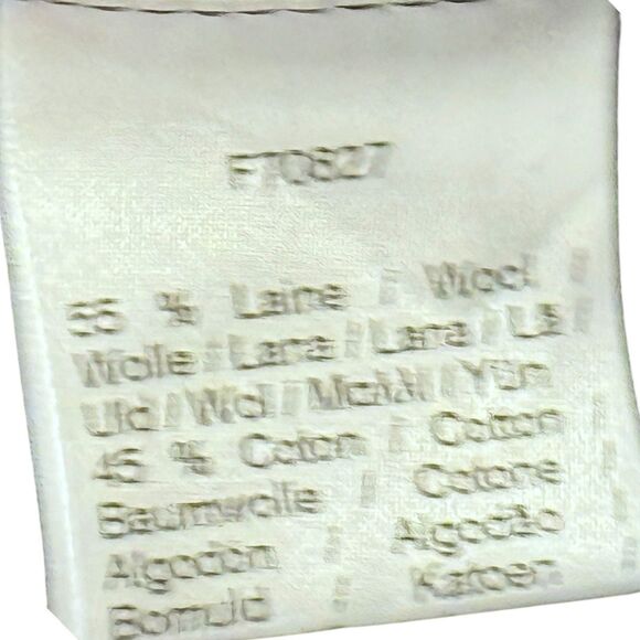 Lacoste Color Block CrewNeck Sweater Blue Brown Pullover Size 38 Wool Blend - Picture 9 of 10